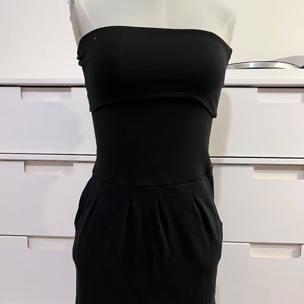 Little black strapless dress